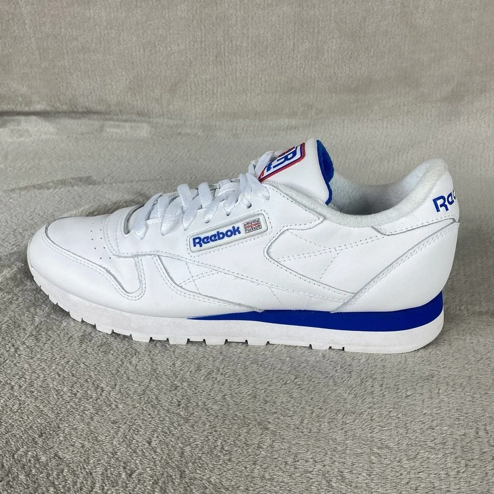 Reebok Classic Sneakers Shoes Mens Size 11 White Leather Retro Athletic